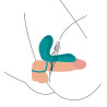 Xocoon Cockring avec étui vibrant Vibrator Green 10 x 2.8cm
